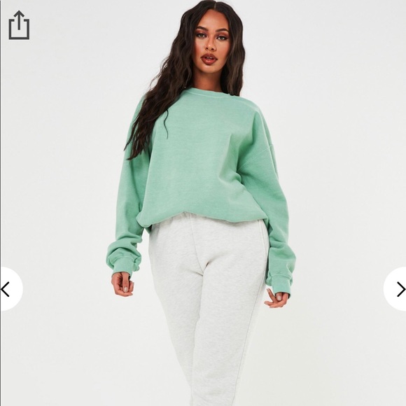 Mint Wash Crew Neck Sweatshirt - Picture 2 of 5